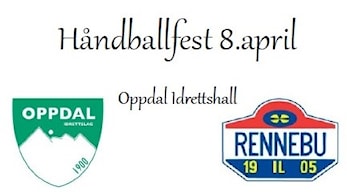Håndballfest i Oppdal Idrettshall søndag 8. april!